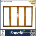 2014 hot selling products powder coated aluminium wood composite glass folding door